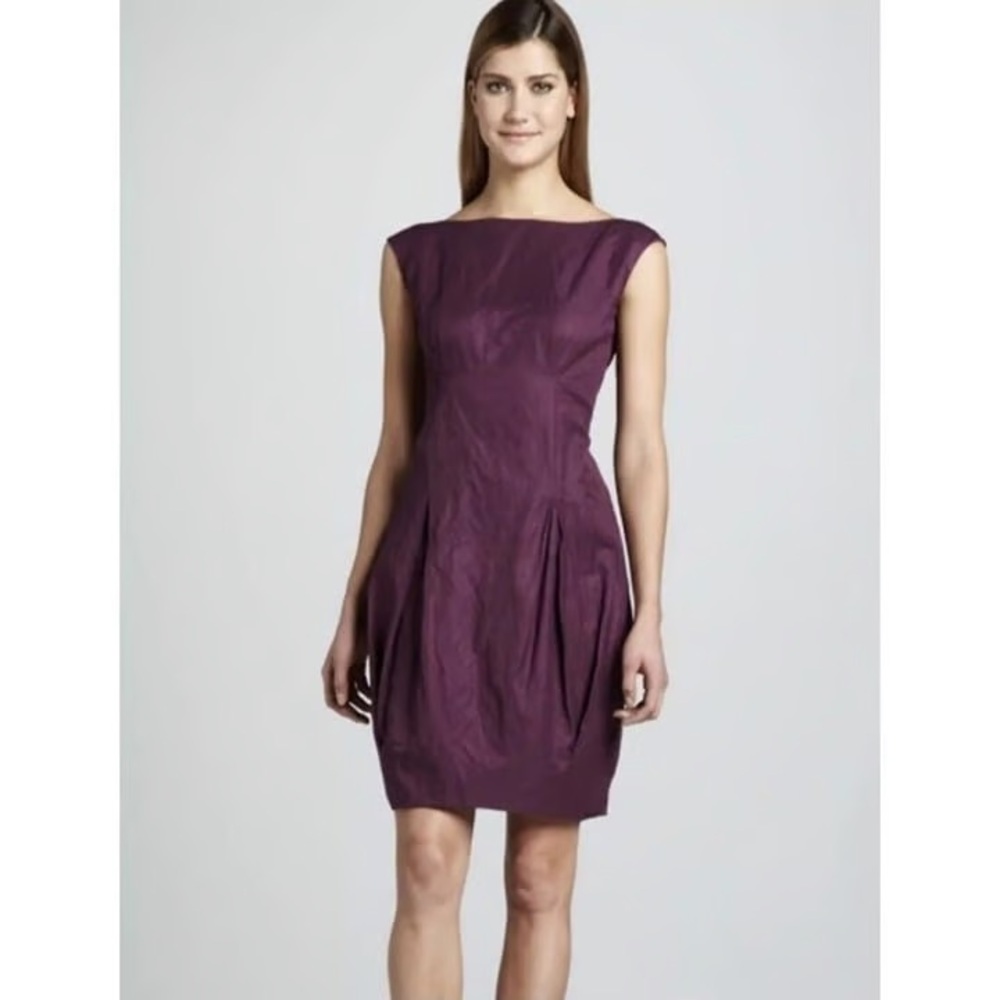 Lafayette 148 New York Purple Sheath Midi Dress